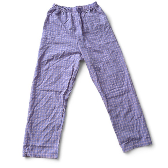 Boho Gingham Lounge Pants Lot 3, Cottagecore Retro Pastel Lightweight Small L - Picture 4 of 4